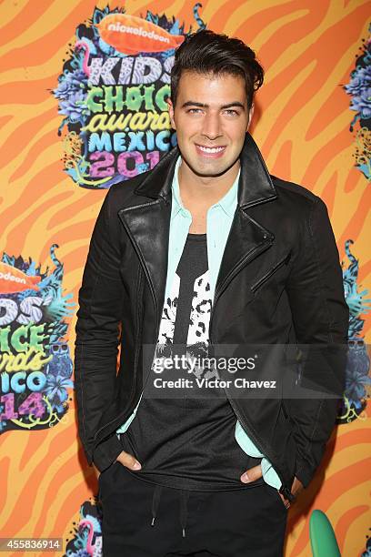 Jencarlos Canela attends the Nickelodeon Kids' Choice Awards Mexico 2014 at Pepsi Center WTC on September 20, 2014 in Mexico City, Mexico.