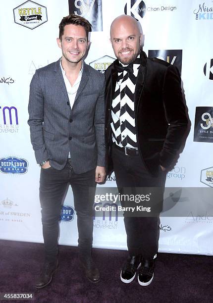 Singer Eli Lieb and tv personality Joshua Christensen attend the Friend Movement's 2014 Stardust Soiree at Madame Tussauds on September 20, 2014 in...