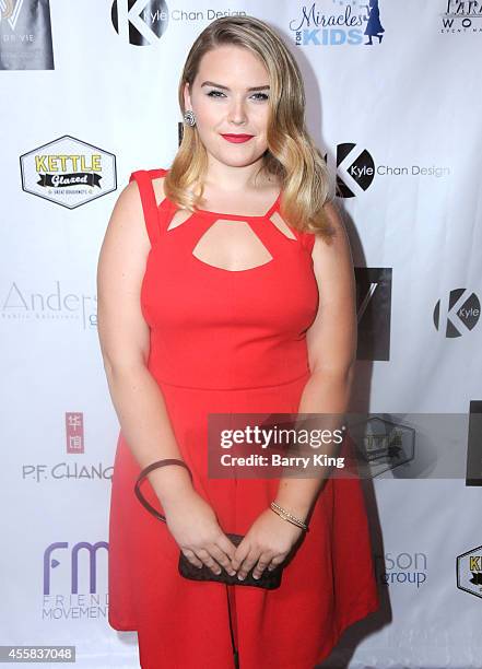 Singer Lily Mae Harrington of The Glee Project attends the Friend Movement's 2014 Stardust Soiree at Madame Tussauds on September 20, 2014 in...