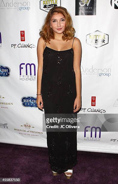 Actress Jennessa Rose attends Friend Movement's Stardust Soiree at Madame Tussauds on September 20, 2014 in Hollywood, California.