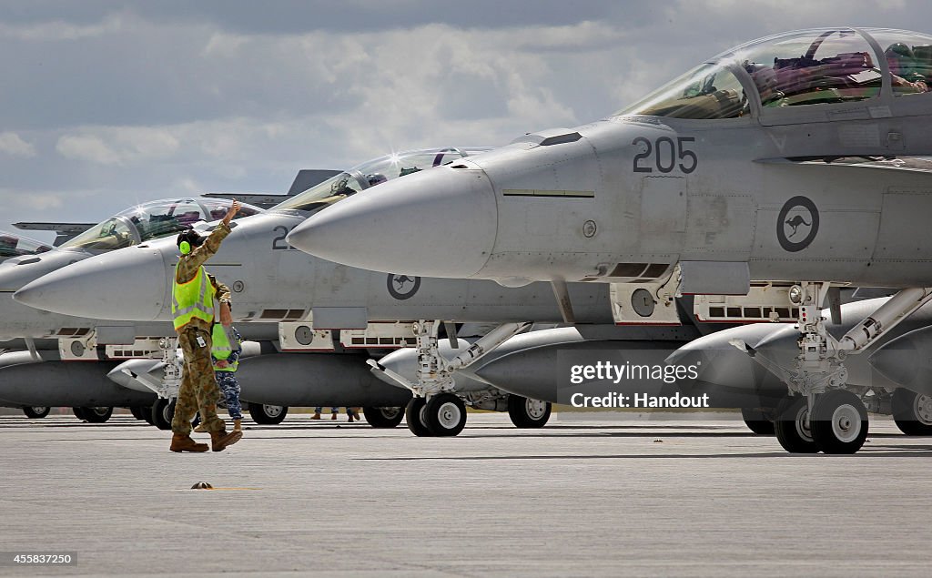 Air Force Aircraft & Personnel Depart For The Middle East