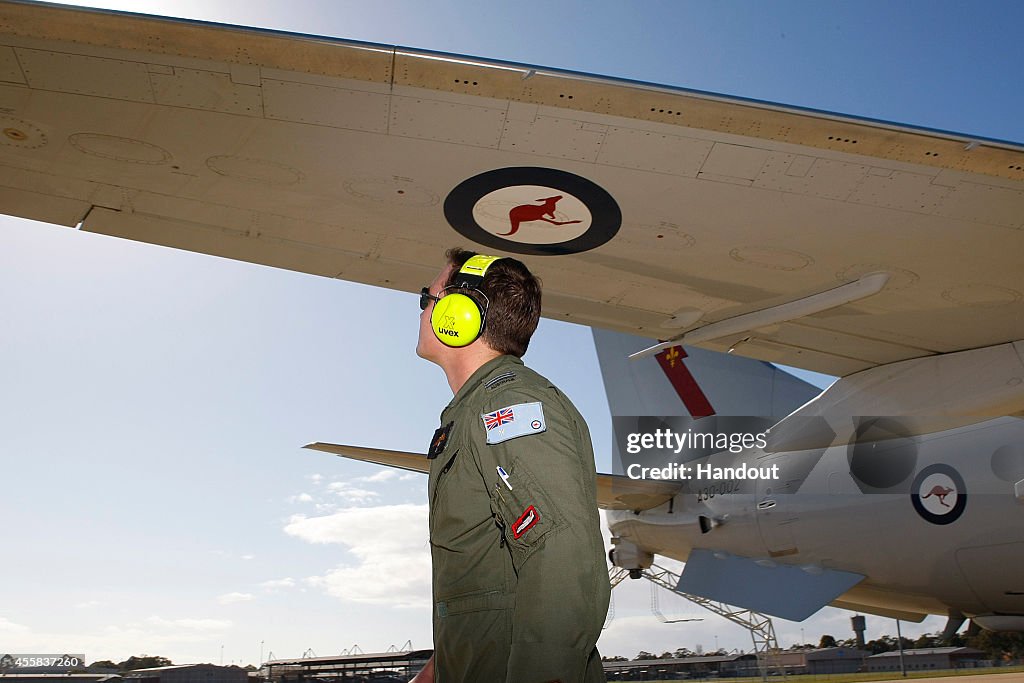 Air Force Aircraft & Personnel Depart For The Middle East