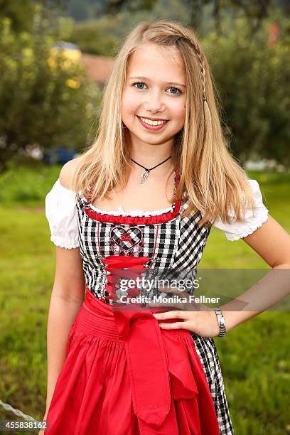 Laura Kamhuber poses at the 'Starnacht aus der Wachau' on September 20, 2014 in Rossatz, Austria.