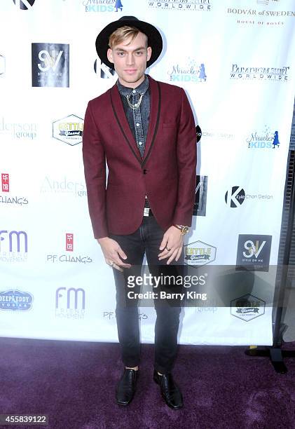 Model Will Jardell attends the Friend Movement's 2014 Stardust Soiree at Madame Tussauds on September 20, 2014 in Hollywood, California.