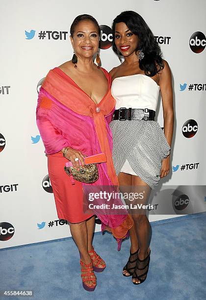 Actress Debbie Allen and daughter Vivian Nixon attend the #TGIT premiere event hosted by Twitter at Palihouse Holloway on September 20, 2014 in West...