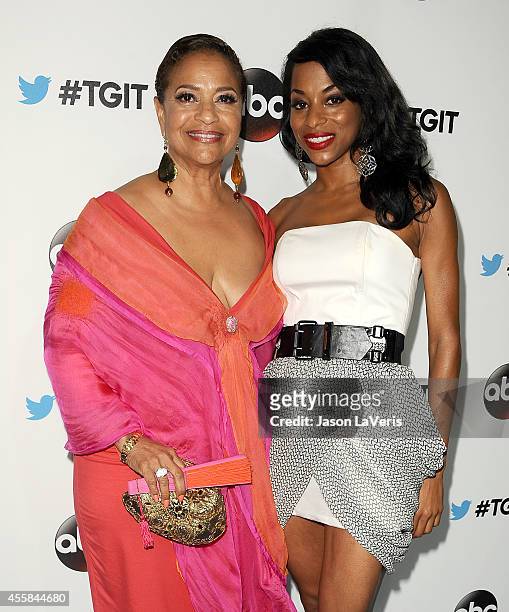 Actress Debbie Allen and daughter Vivian Nixon attend the #TGIT premiere event hosted by Twitter at Palihouse Holloway on September 20, 2014 in West...