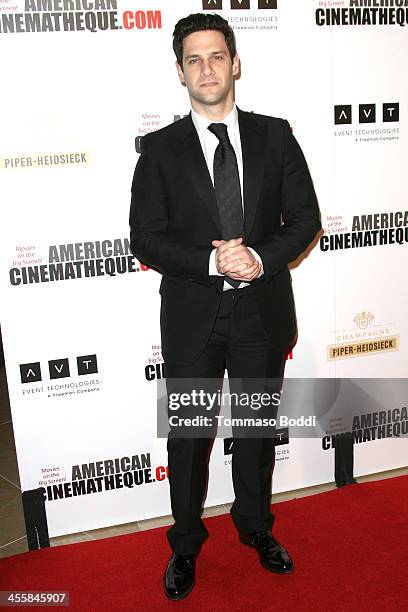 Actor Justin Bartha arrives at the 27th American Cinematheque Award honoring Jerry Bruckheimer at The Beverly Hilton Hotel on December 12, 2013 in...