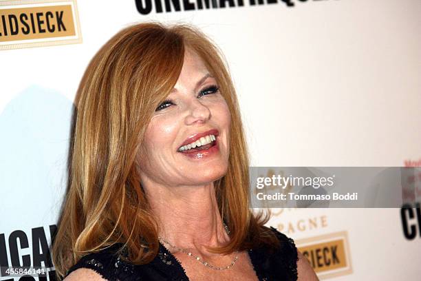 Actress Marg Helgenberger arrives at the 27th American Cinematheque Award honoring Jerry Bruckheimer at The Beverly Hilton Hotel on December 12, 2013...