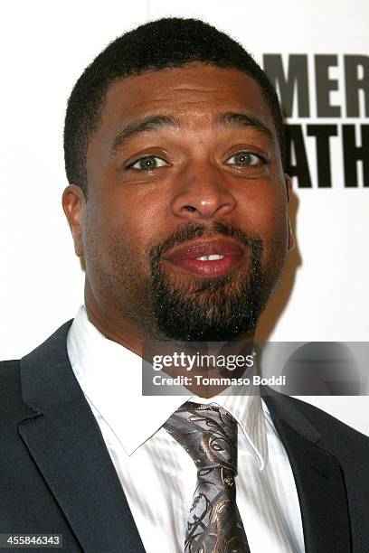 Comedian DeRay Davis arrives at the 27th American Cinematheque Award honoring Jerry Bruckheimer at The Beverly Hilton Hotel on December 12, 2013 in...