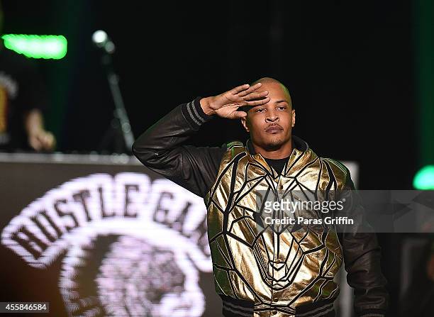 Rapper Clifford "T.I." Harris performs onstage at the BET Hip Hop Awards 2014 at Boisfeuillet Jones Atlanta Civic Center on September 20, 2014 in...