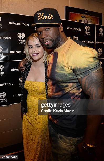 Actress Taryn Manning and 50 Cent attend the 2014 iHeartRadio Music Festival at the MGM Grand Garden Arena on September 20, 2014 in Las Vegas, Nevada.