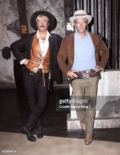 Robert Redford and Paul Newman Wax Figures at the Friend Movement's 2014 Stardust Soiree at Madame Tussauds on September 20, 2014 in Hollywood,...