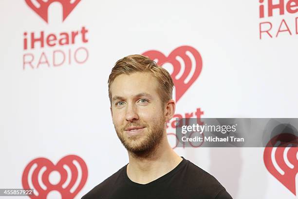 Calvin Harris attends the iHeart Radio Music Festival - night 2 - press room held at MGM Grand Resort and Casino on September 20, 2014 in Las Vegas,...