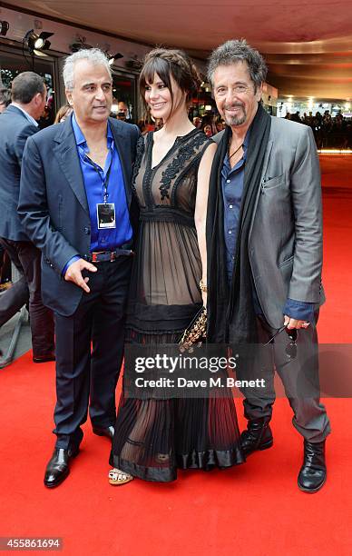 Barry Navidi, Lucila Sola and Al Pacino attend a VIP screening of "Salome and Wilde Salome" at the BFI Southbank on September 21, 2014 in London,...