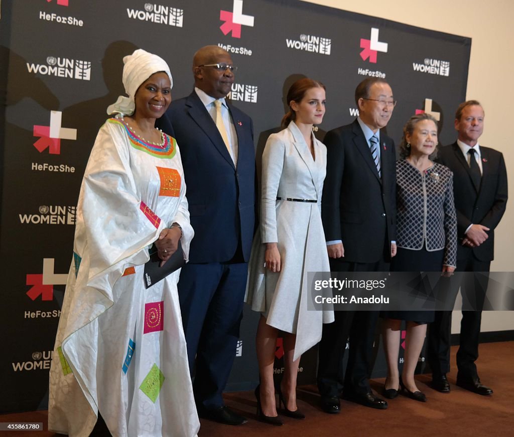 ''HeForShe'' United Nations campaign in New York