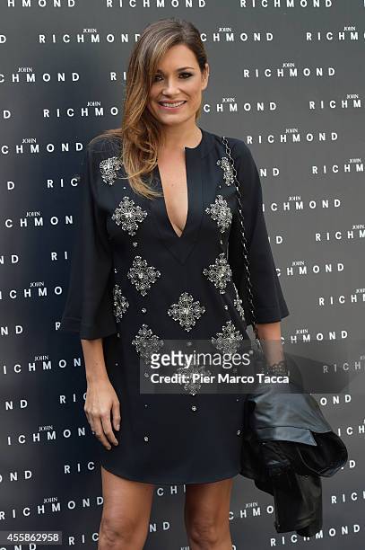 Alena Seredova attends on the John Richmond show during the Milan Fashion Week Womenswear Spring/Summer 2015 on September 21, 2014 in Milan, Italy.