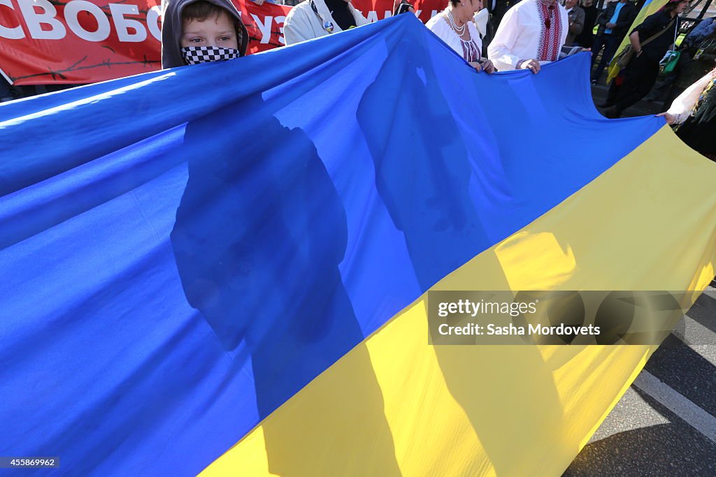 Anti-Putin Opposition Holds Rally Against the War In Ukraine