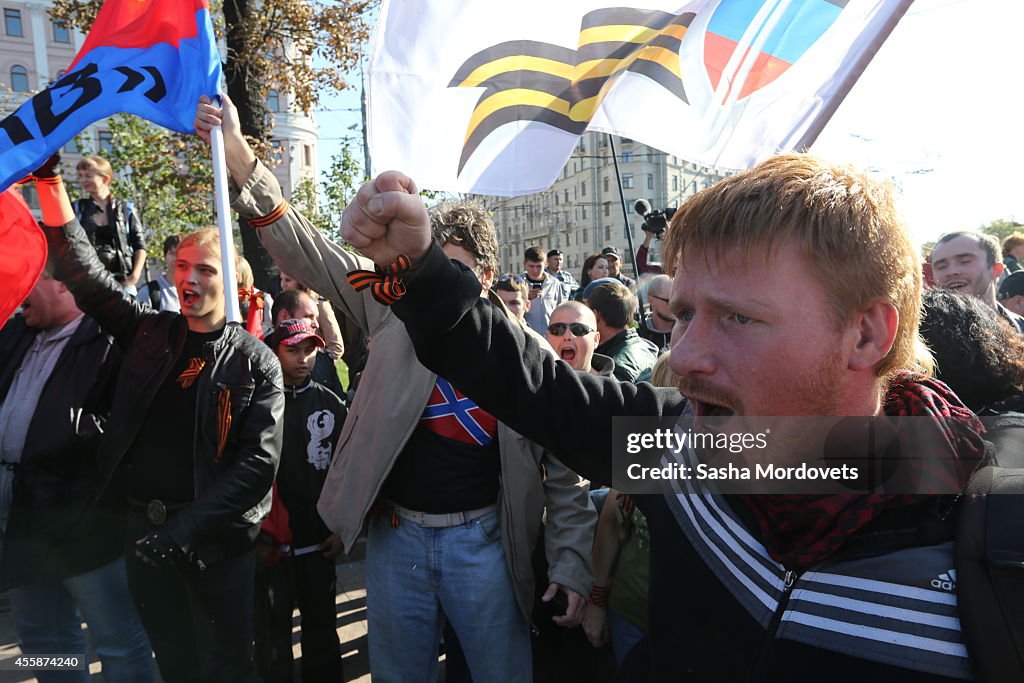 Anti-Putin Opposition Holds Rally Against the War In Ukraine