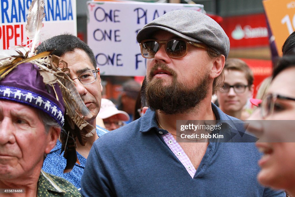 Celebrities Attend The People's Climate March - New York, New York