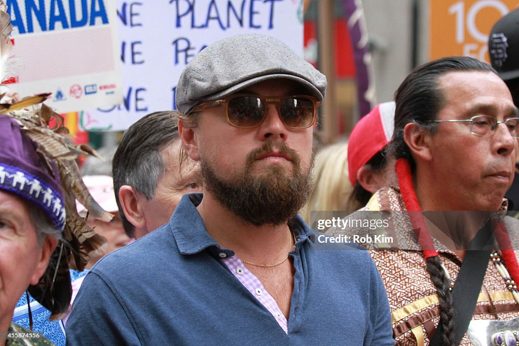 Celebrities Attend The People's Climate March - New York, New York