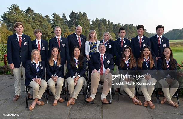 The USA team Photograph - Sierra Brooks, Kristen Gillman, Bethany Wu, Brian Whitcomb , Hannah O'Sullivan, Amy Lee and Andrea Lee, , Sam Burns, Austin...