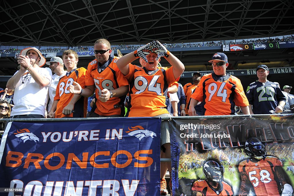 Denver Broncos versus the Seattle Seahawks