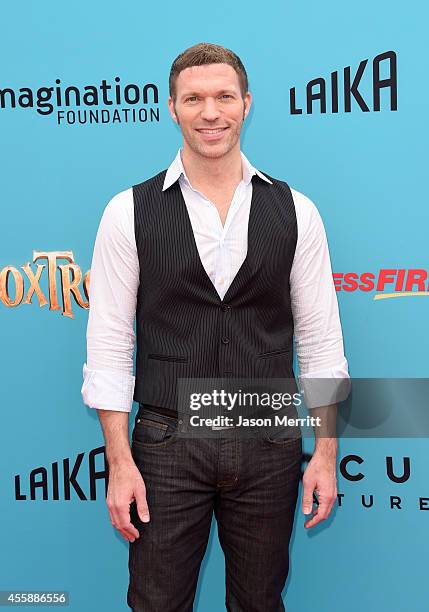 Producer Travis Knight attends the premiere of Focus Features' "The Boxtrolls" - Red Carpet at Universal CityWalk on September 21, 2014 in Universal...