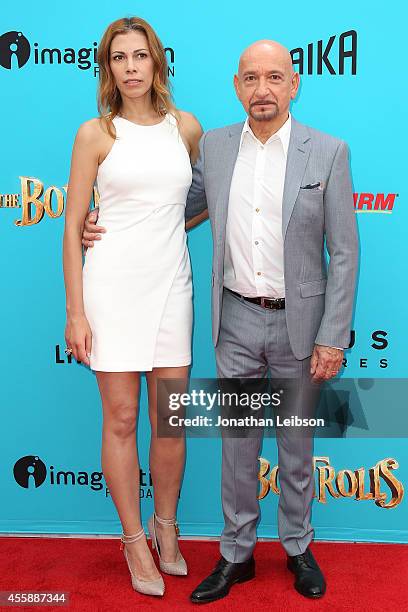 Daniela Lavender and Ben Kingsley attend the "The Boxtrolls" - Los Angeles Premiere Benefiting The Imagination Foundation at Universal Studios...