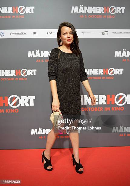 Actress Cosma Shiva Hagen attends the German premiere of the film 'Maennerhort' at CineStar Metropolis on September 21, 2014 in Frankfurt am Main,...