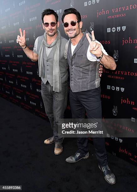Personalities Lawrence Zarian and Gregory Zarian attend John Varvatos' International Day of Peace Celebration with a special performance by Ringo...