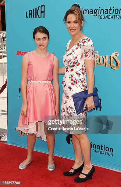 Actress Amy Brenneman and daughter Charlotte Tucker Silberling attend the premiere of "The Boxtrolls" at Universal CityWalk on September 21, 2014 in...