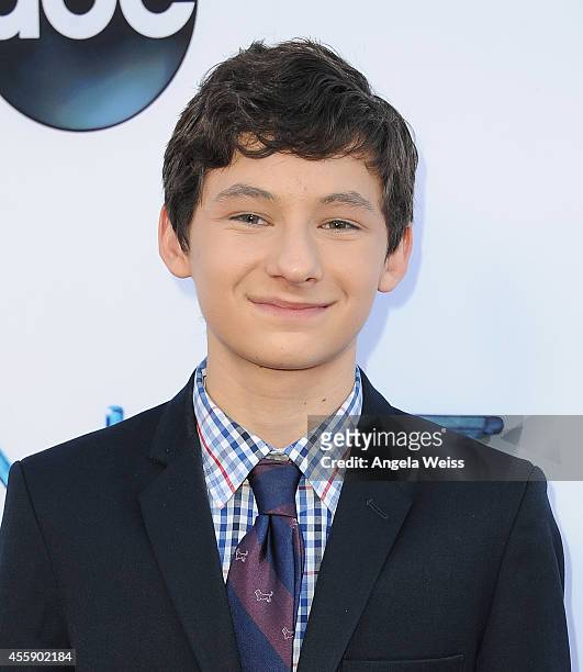 Actor Jared S. Gilmore attends ABC's "Once Upon A Time" Season 4 red carpet premiere at the El Capitan Theatre on September 21, 2014 in Hollywood,...