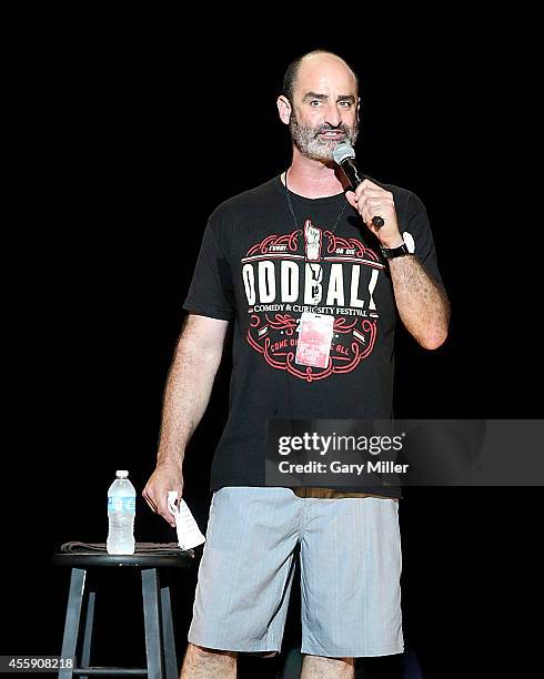 Brody Stevens performs during the Funny Or Die Oddball Comedy Festival at the Austin360 Amphitheater on September 21, 2014 in Austin, Texas.