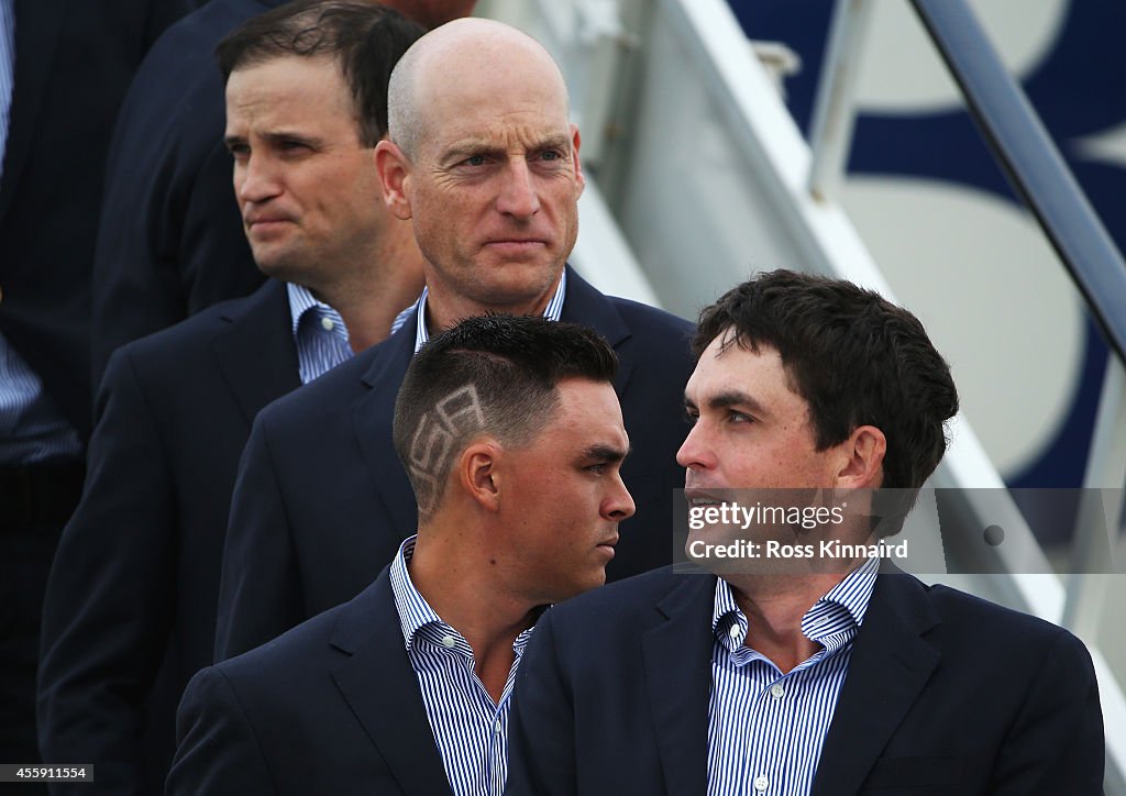 USA Team Arrival At Edinburgh Airport - 2014 Ryder Cup