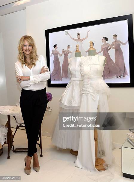 Alba Carrillo visits Rosa Clara boutique on September 22, 2014 in Madrid, Spain.