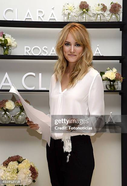 Alba Carrillo visits Rosa Clara boutique on September 22, 2014 in Madrid, Spain.