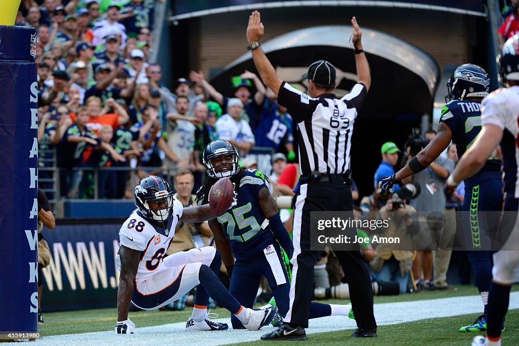 Denver Broncos versus the Seattle Seahawks