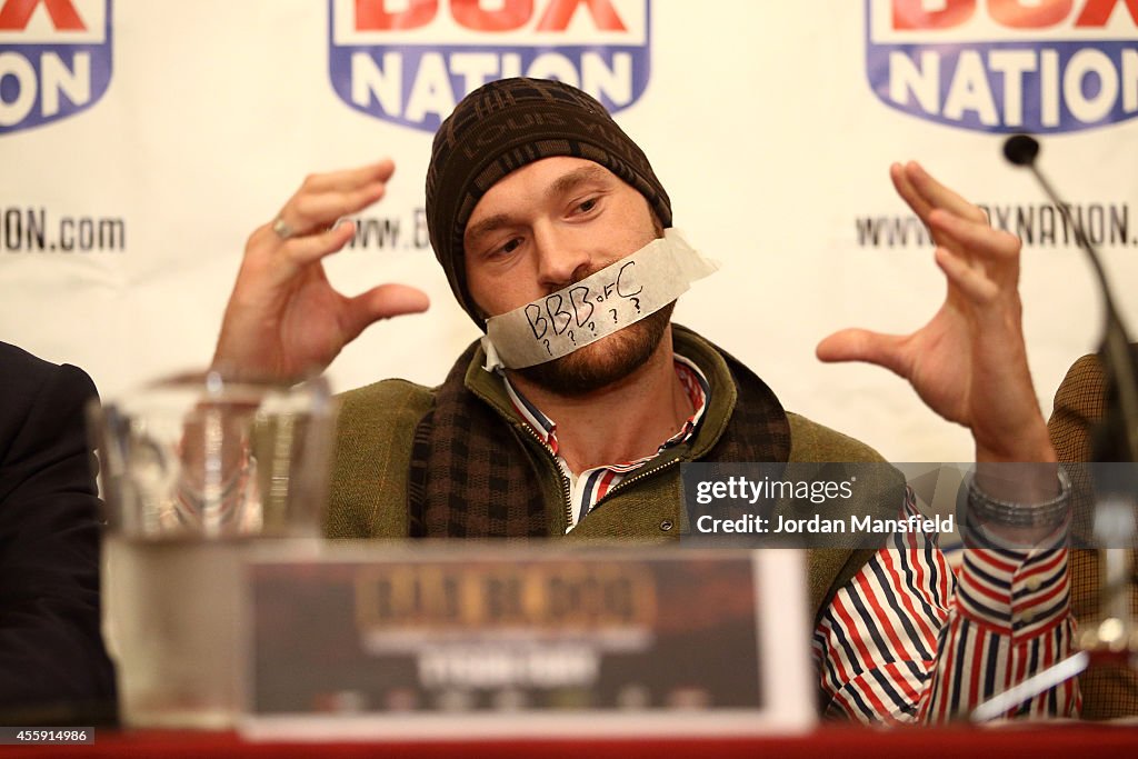 Dereck Chisora And Tyson Fury Press Conference