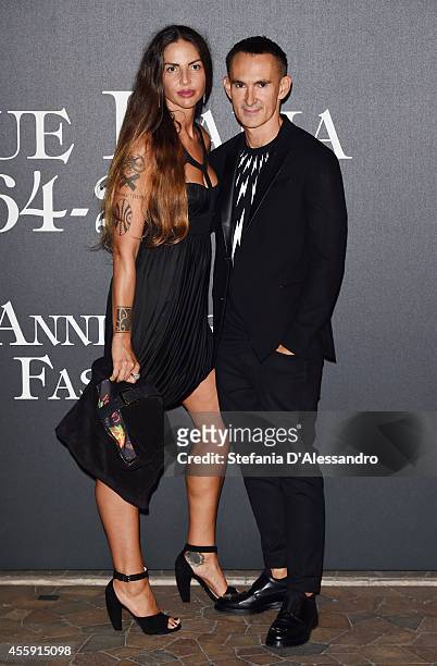 Benedetta Mazzini and Neil Barrett attend Vogue Italia 50th Anniversary Event on September 21, 2014 in Milan, Italy.