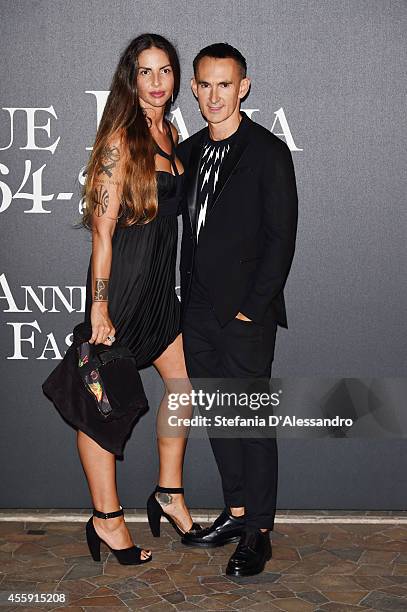 Benedetta Mazzini and Neil Barrett attend Vogue Italia 50th Anniversary Event on September 21, 2014 in Milan, Italy.