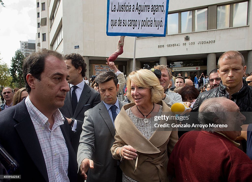 Ex-Madrid Regional Government President, Esperanza Aguirre In Court For Traffic Incident