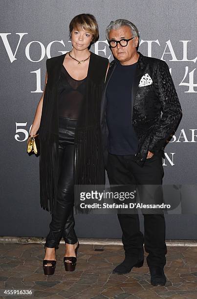 Giuseppe Zanotti attends Vogue Italia 50th Anniversary Event on September 21, 2014 in Milan, Italy.