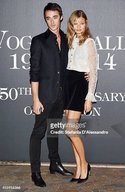 Daniele Cavalli and Magdalena Frackowiak attend Vogue Italia 50th Anniversary Event on September 21, 2014 in Milan, Italy.