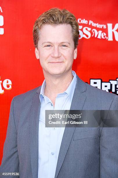 Actor Jonathan Mangum attends the opening night premiere of the musical 'Kiss Me, Kate' at Pasadena Playhouse on September 21, 2014 in Pasadena,...