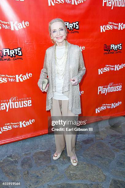 Actress Anne Jeffreys attends the opening night premiere of the musical 'Kiss Me, Kate' at Pasadena Playhouse on September 21, 2014 in Pasadena,...