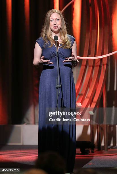 Chelsea Clinton speaks during the 8th Annual Clinton Global Citizen Awards at Sheraton Times Square on September 21, 2014 in New York City.