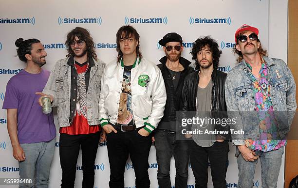 Amir Yaghmai, Alex Carapetis, Julian Casablancas, Jake Bercovici, Jeff Kite, and Jeramy Gritter of band Julian Casablancas and the Voidz visit...