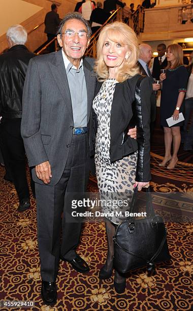 Don Black and Shirley Blackstone attend the press night performance of "Evita" at the Dominion Theatre on September 22, 2014 in London, England.