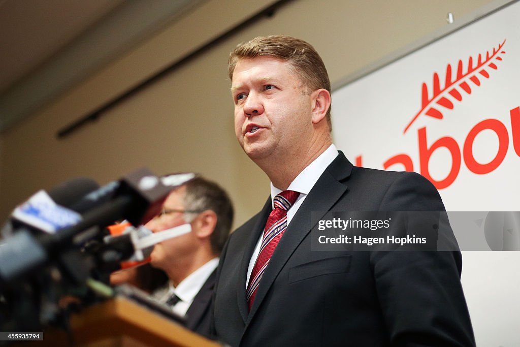 Labour Leader David Cunliffe Holds Pre-Caucus Press Conference