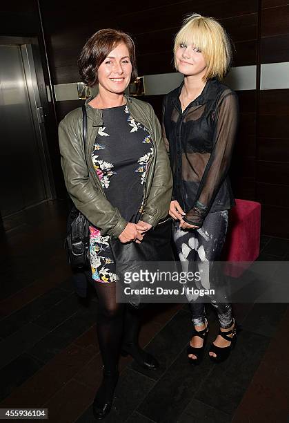 Ramona Marquez and her mother Sarah Marquez attend the after party for the World Premiere of "What We Did On Our Holiday" at Mint Leaf Lounge on...